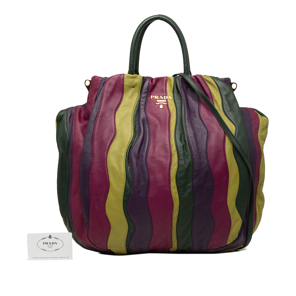 Prada Multicolor Nappa Waves Satchel