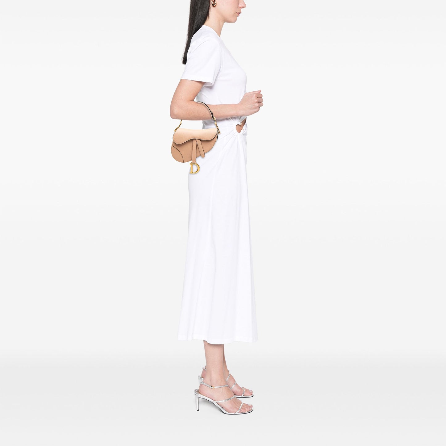 Mini Grained Calfskin Saddle Bag