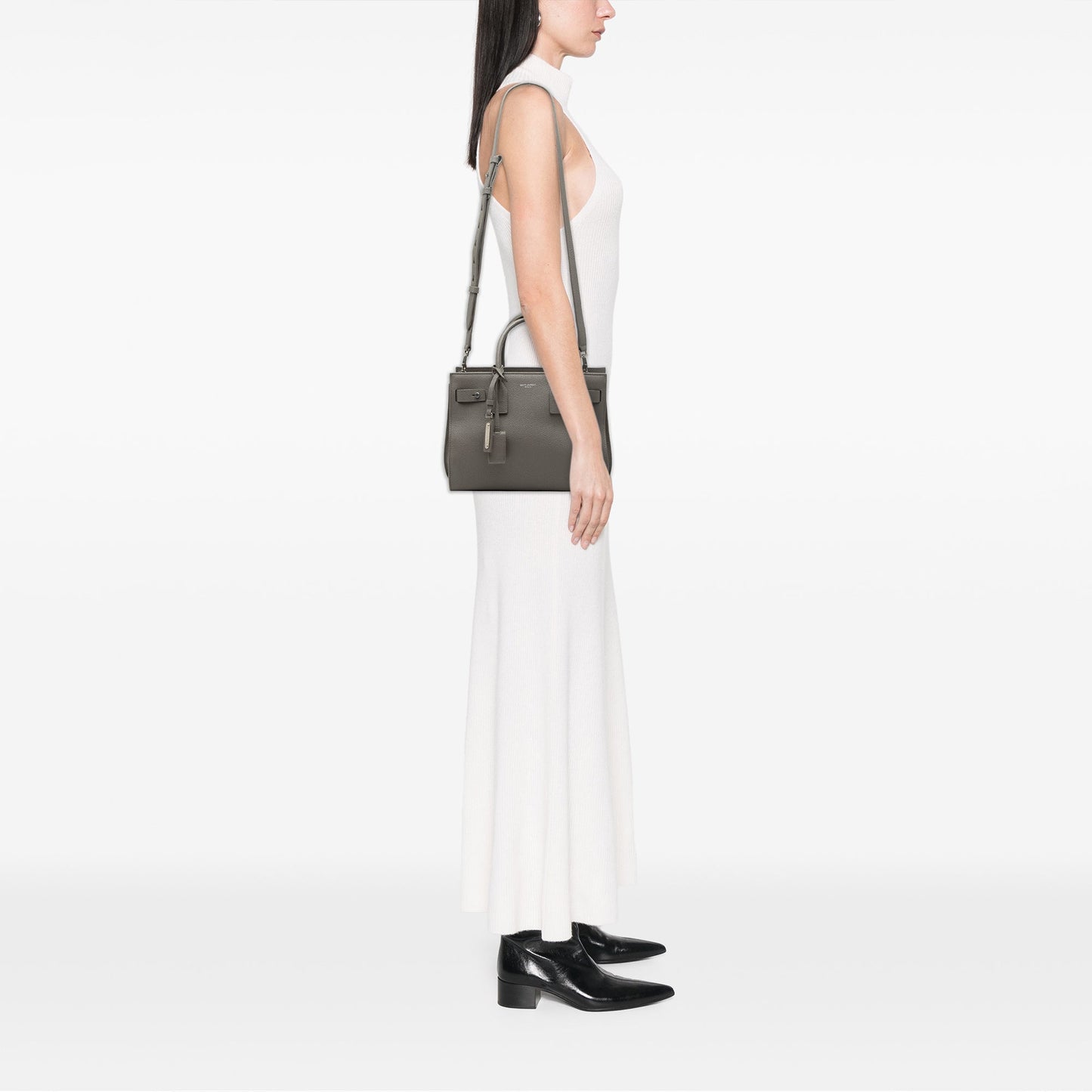 Baby Grained Calfskin Sac de Jour Satchel