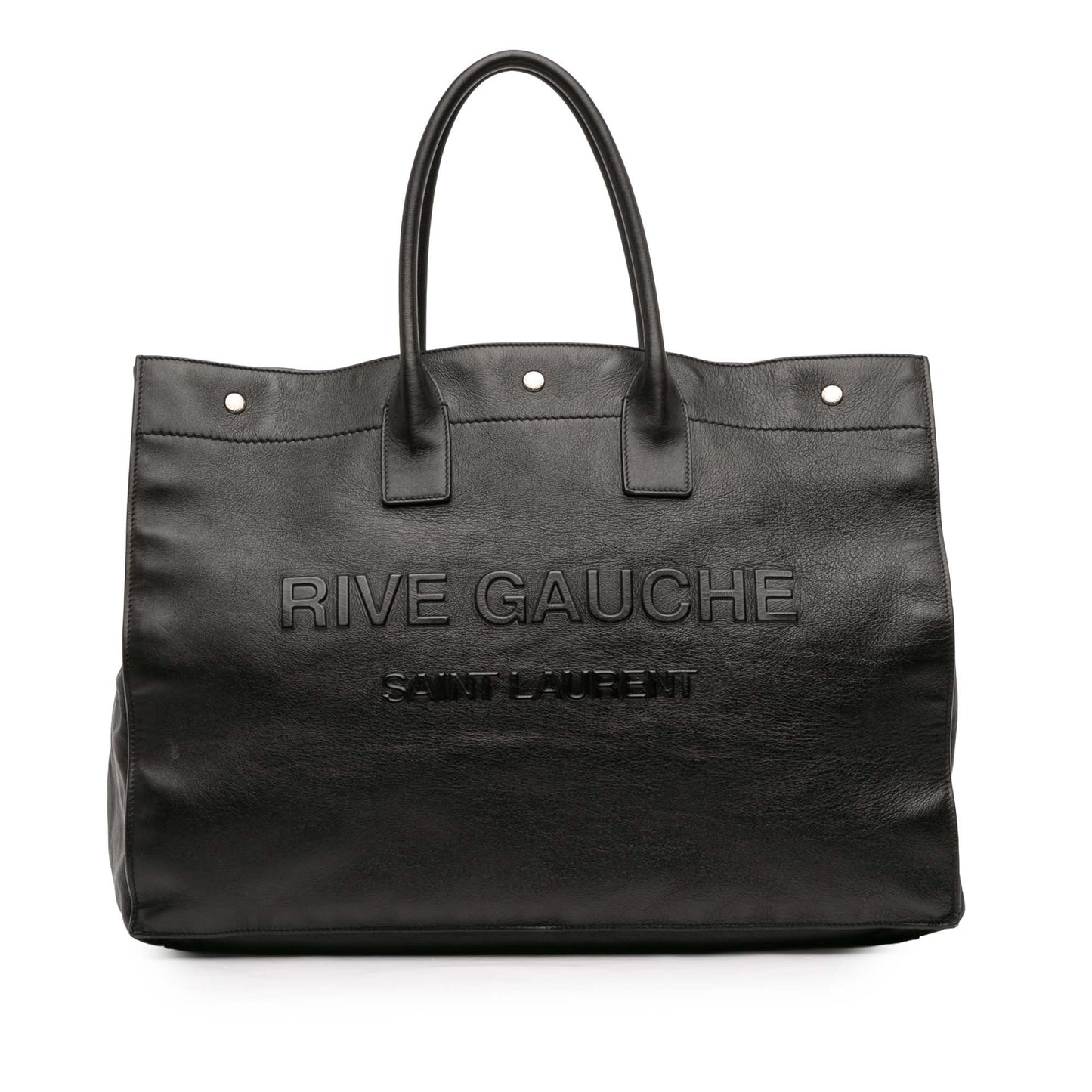 Saint Laurent Large Smooth Calfskin Rive Gauche Tote