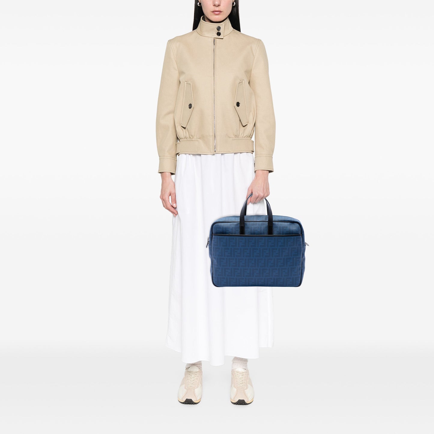 Fendi Zucca Coated Canvas Business Bag