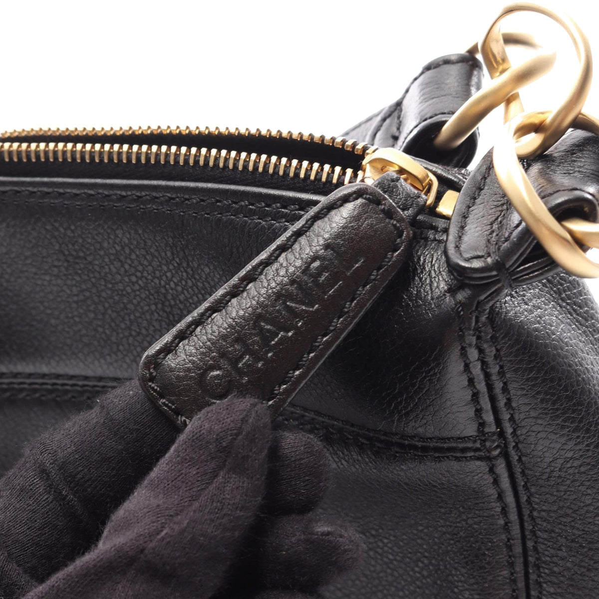 Chanel Caviar CC Ring Shoulder Bag