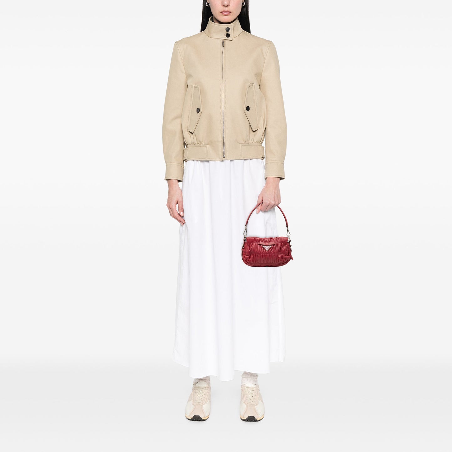 Prada Mini Nappa Gaufre Bow Shoulder Bag