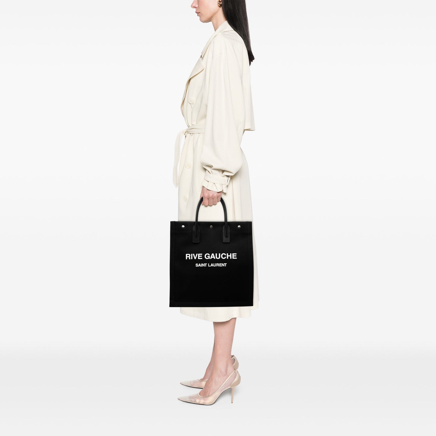 Saint Laurent Canvas Rive Gauche North South Tote