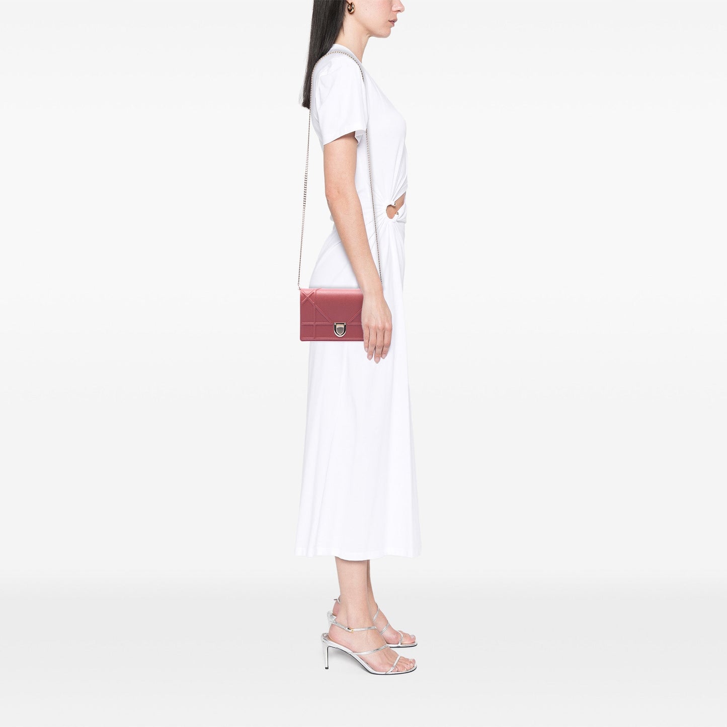 Dior Grained Calfskin Diorama Wallet on Chain