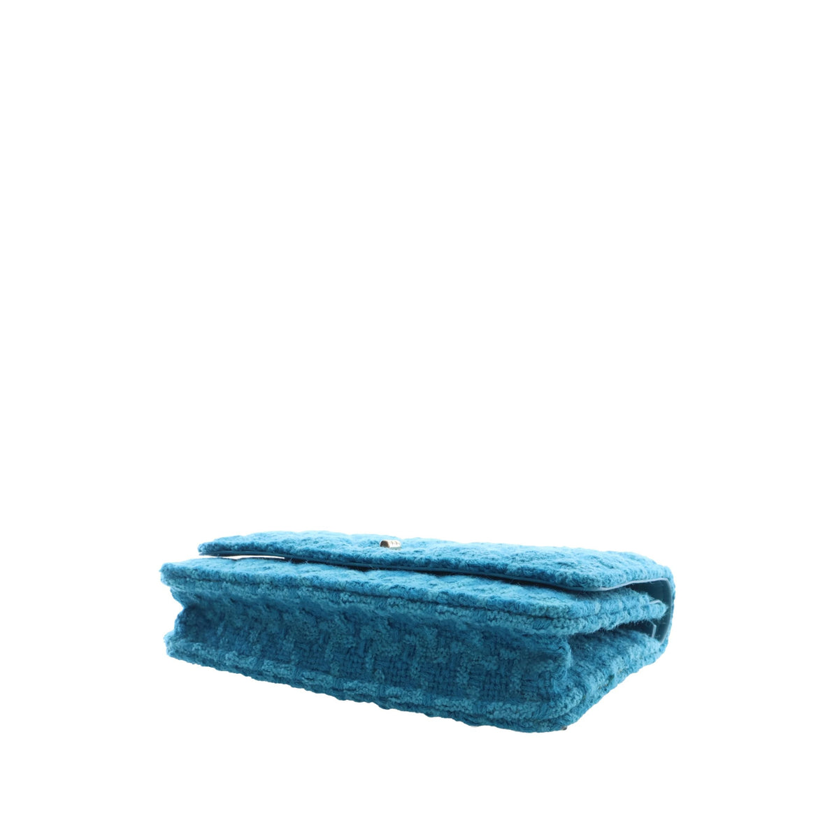 Chanel Quilted Tweed Reissue 2.55 Wallet On Chain — Blue