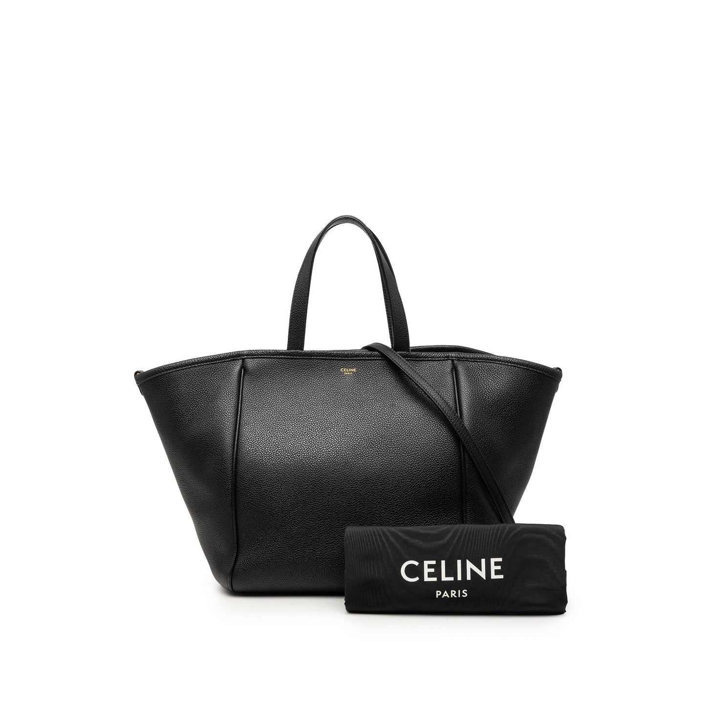 Celine Small Grained Calfskin Folded Cabas Tote