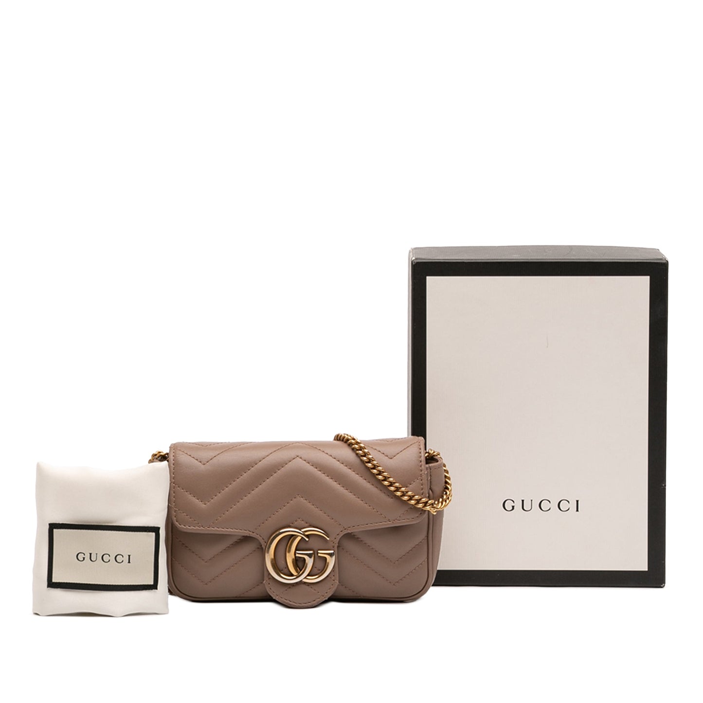 Gucci Mini GG Marmont Matelasse Calfskin Flap Crossbody