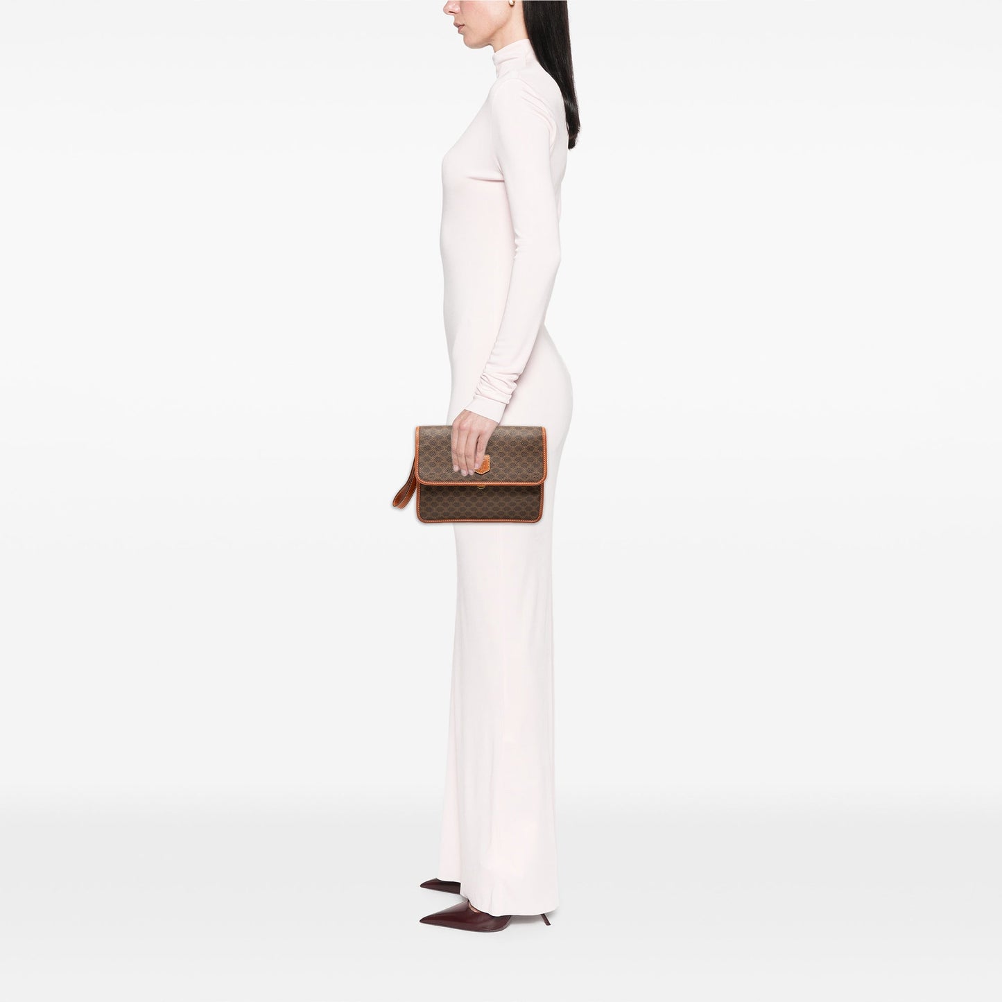 Celine Macadam Coated Canvas Clutch