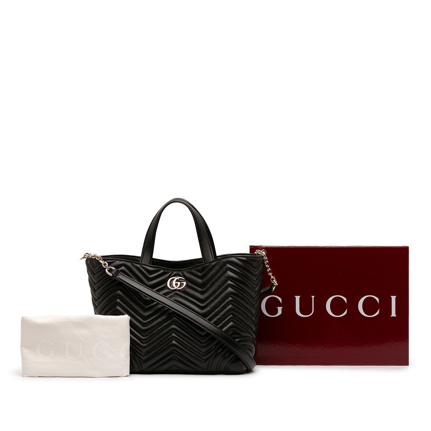 Gucci Medium GG Marmont Matelasse Calfskin Betty Tote