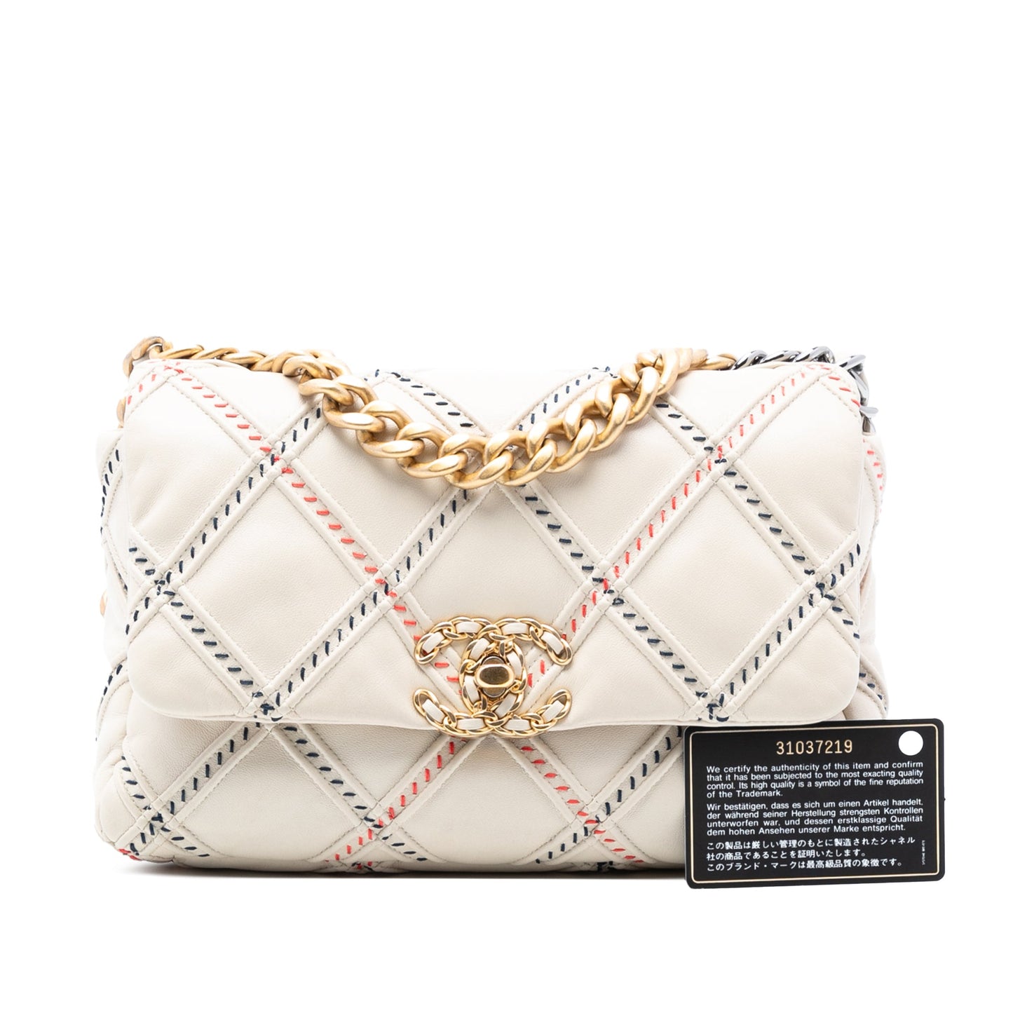 Chanel Medium Lambskin Stitched 19 Flap