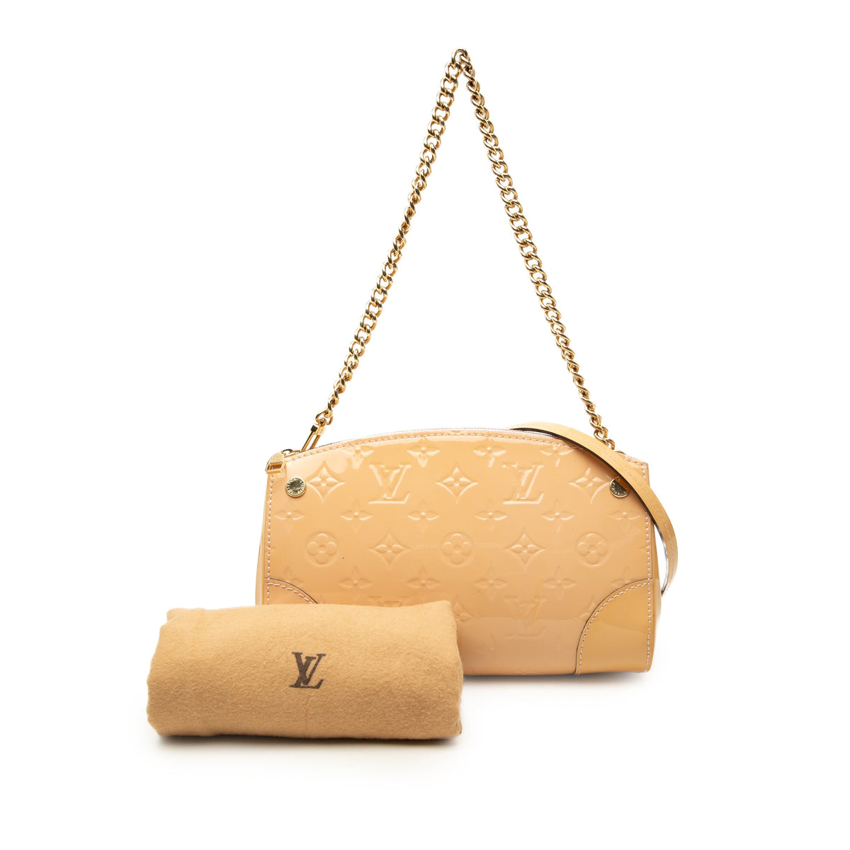 Louis Vuitton Monogram Vernis Santa Monica — Beige