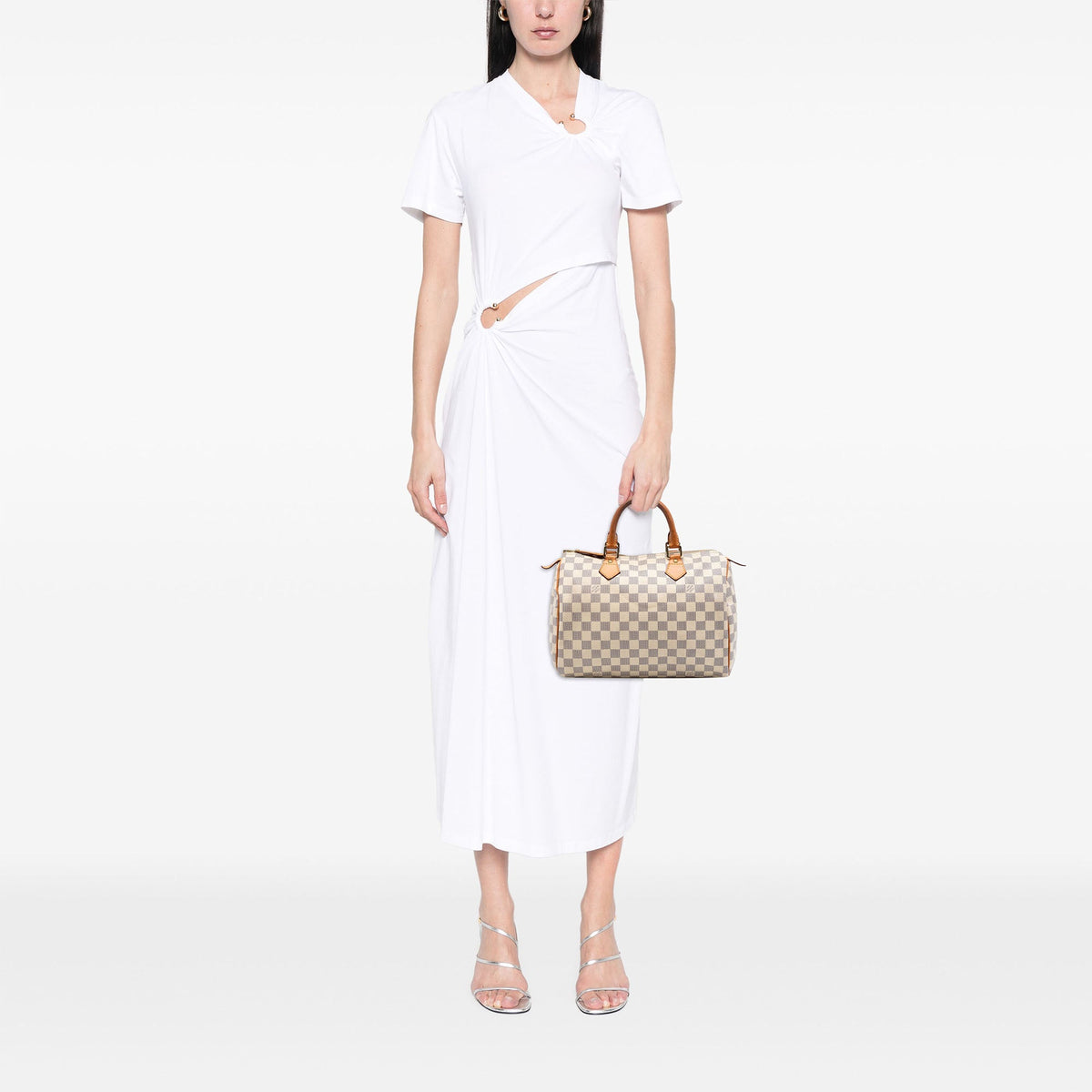 Louis Vuitton Damier Azur Speedy 30 — White