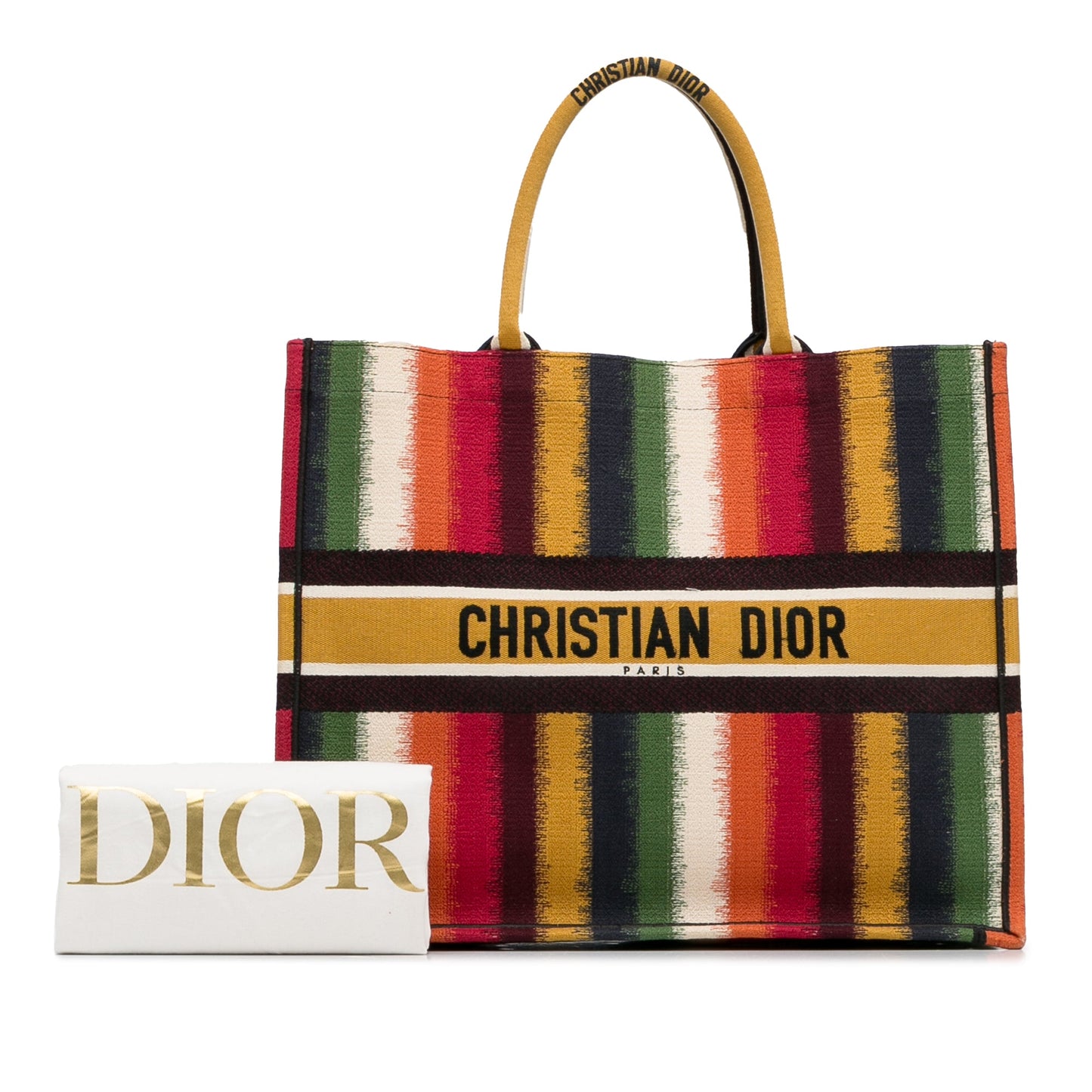 Dior Large Striped Book Tote