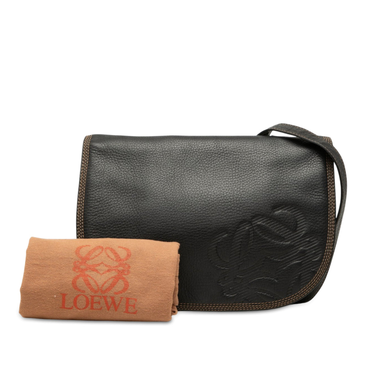 LOEWE Leather Anagram Flap Crossbody