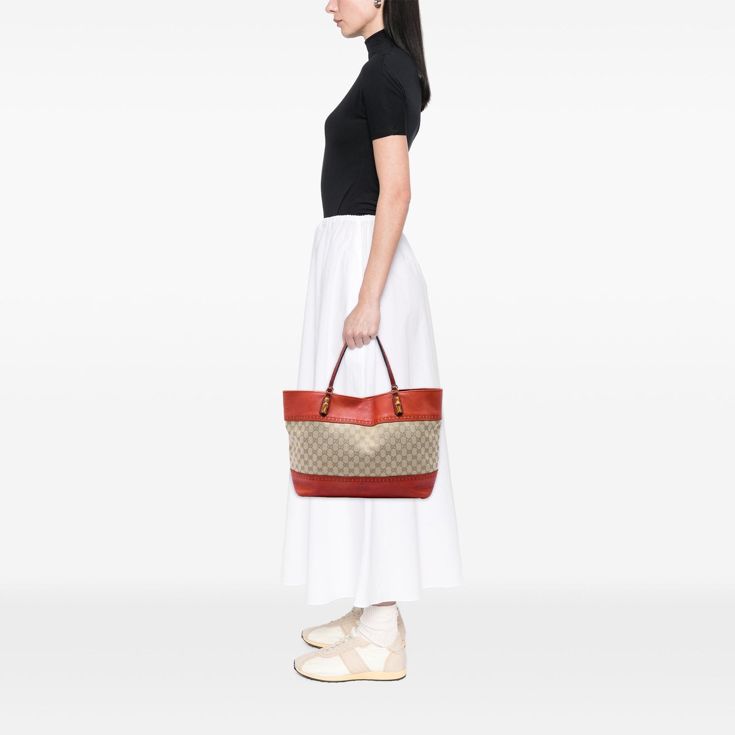Gucci Large GG Canvas Laidback Crafty Tote