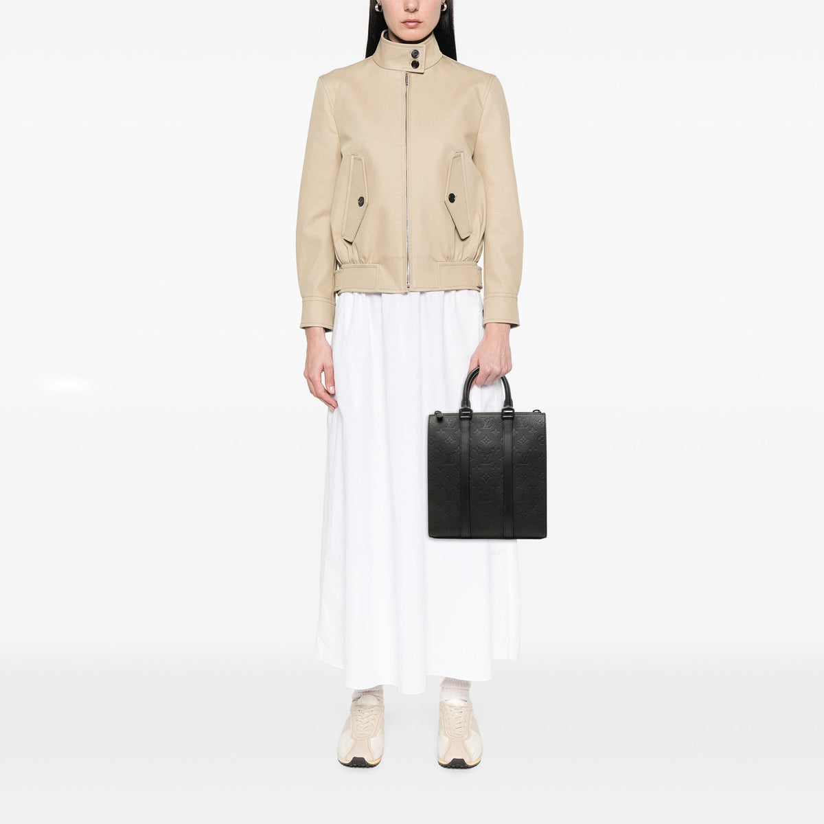 Louis Vuitton Monogram Taurillon Sac Plat Cross — Black