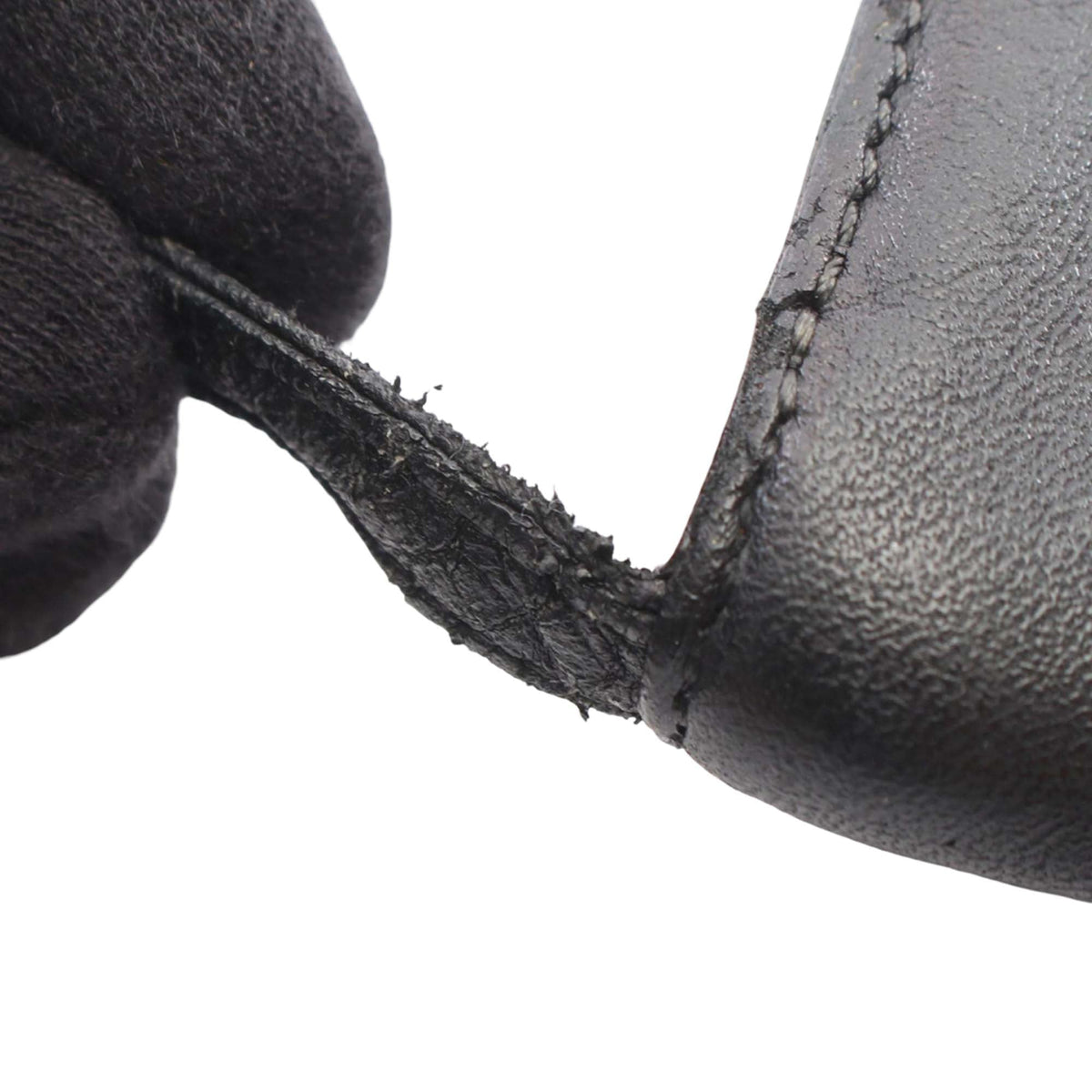 LOEWE Leather Anagram Flat Crossbody — Black