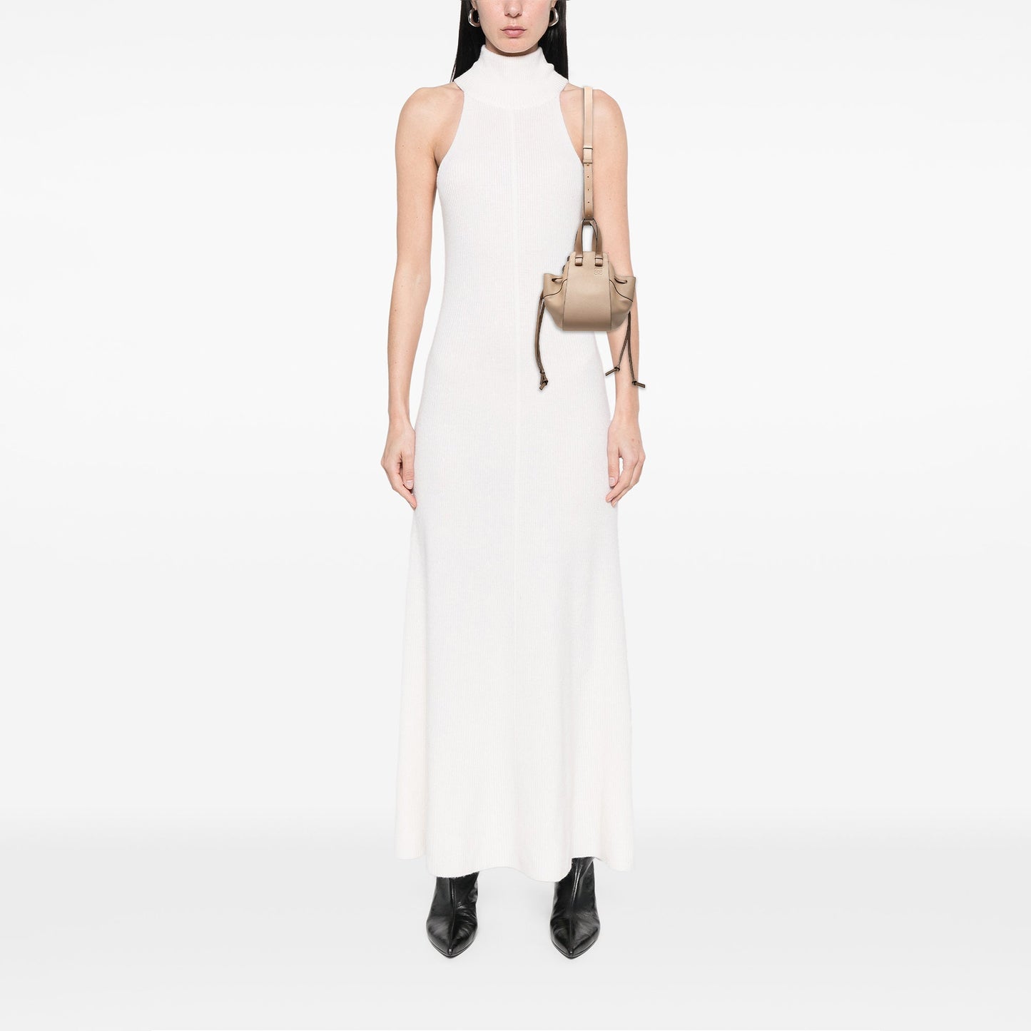 LOEWE Small Grained Calfskin Drawstring Hammock Bag