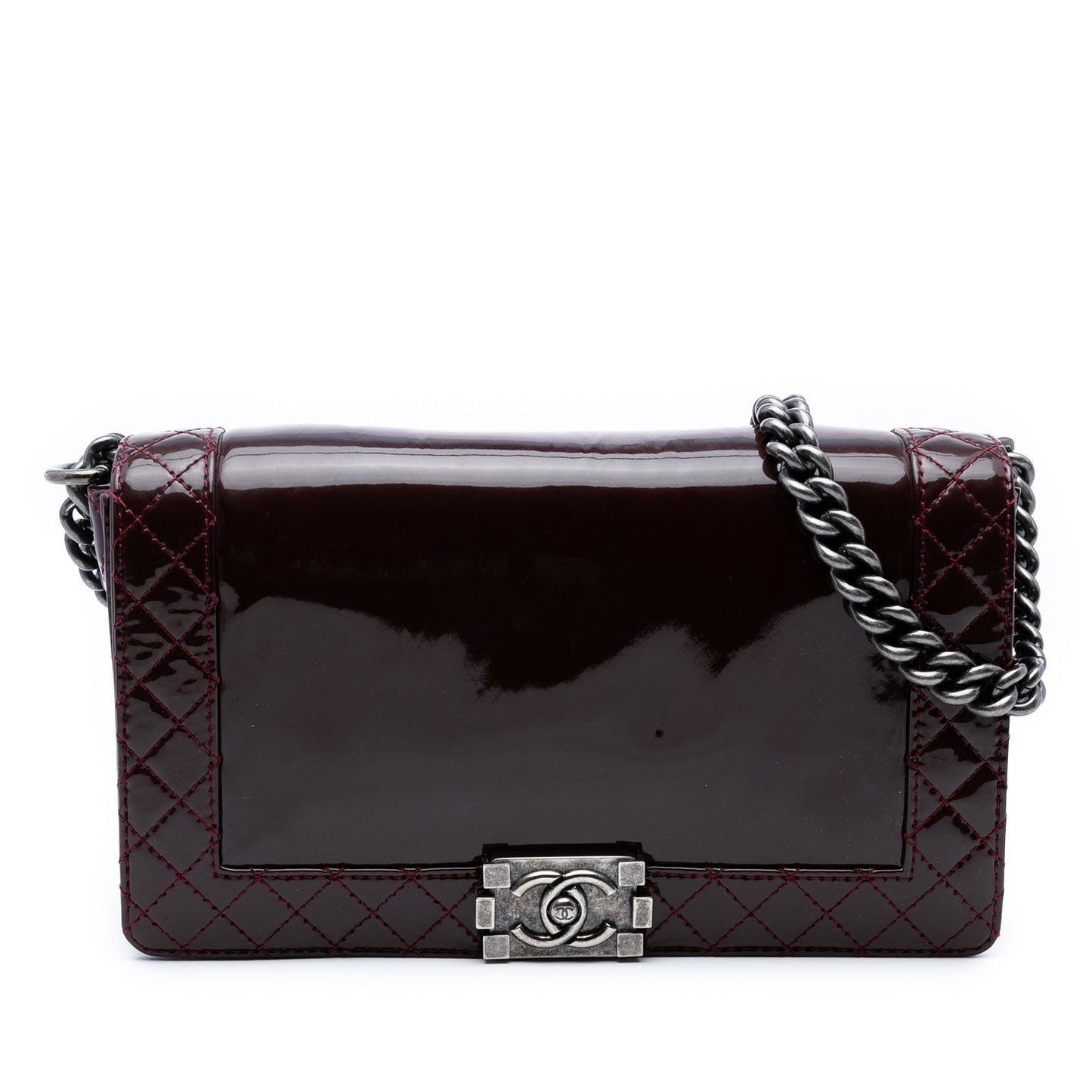 Chanel Medium Patent Boy Reverso Flap