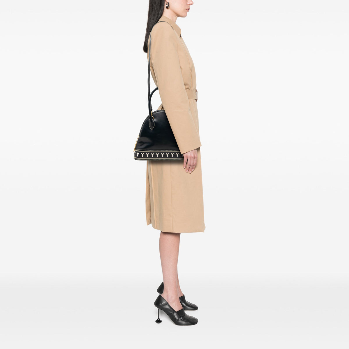 Saint Laurent Leather Y Cutout Satchel