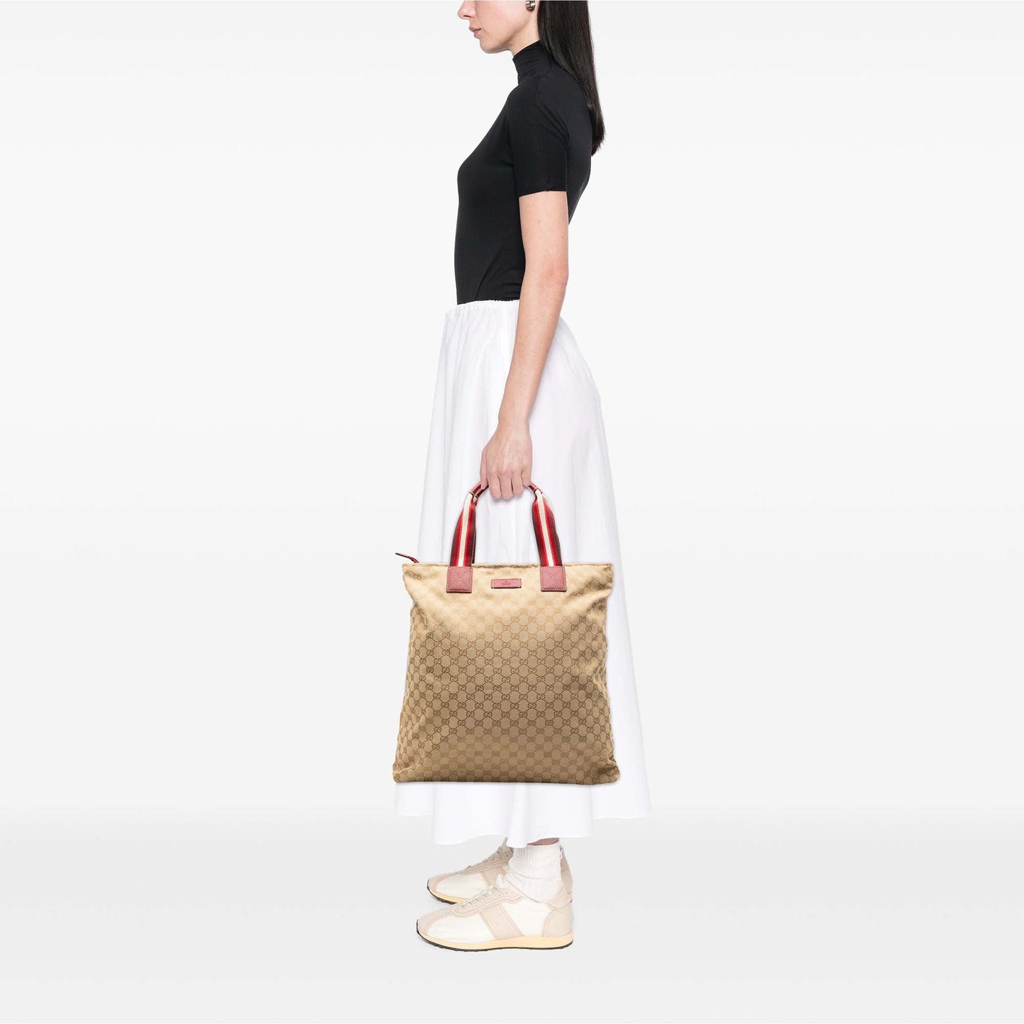 Gucci GG Canvas Web Vertical Tote