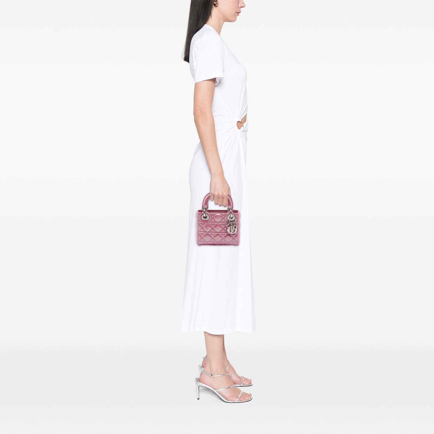 Dior Mini Iridescent Lambskin Cannage Lady Dior
