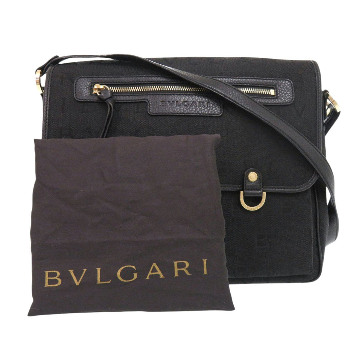 Bvlgari Logomania Canvas Messenger Bag
