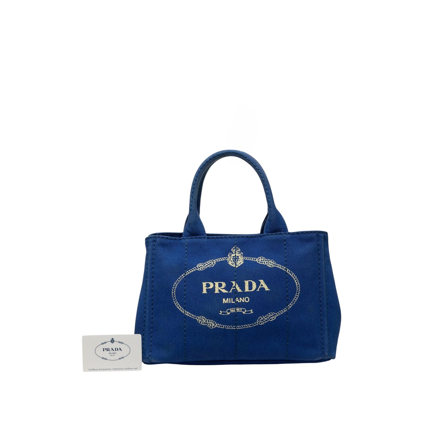 Prada Small Canvas Canapa Logo Tote