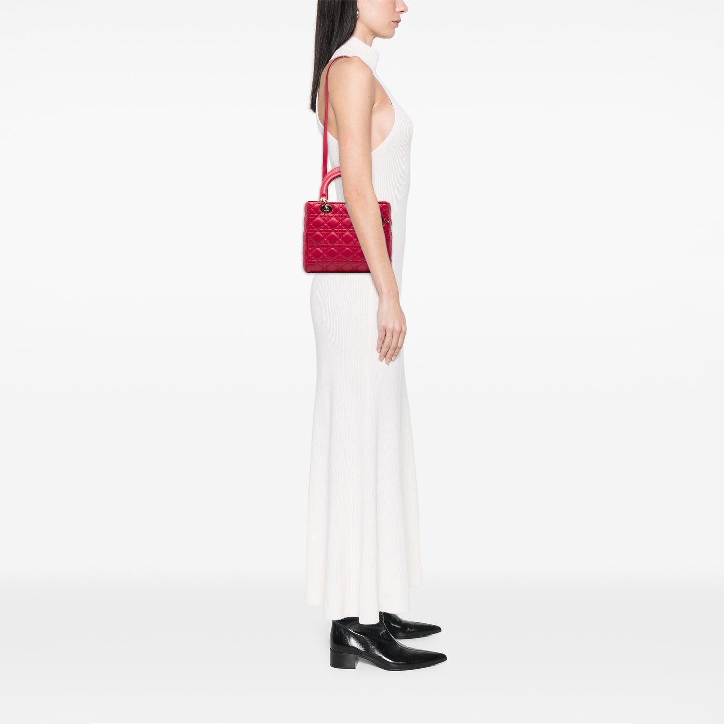 Dior Medium Lambskin Cannage Lady Dior