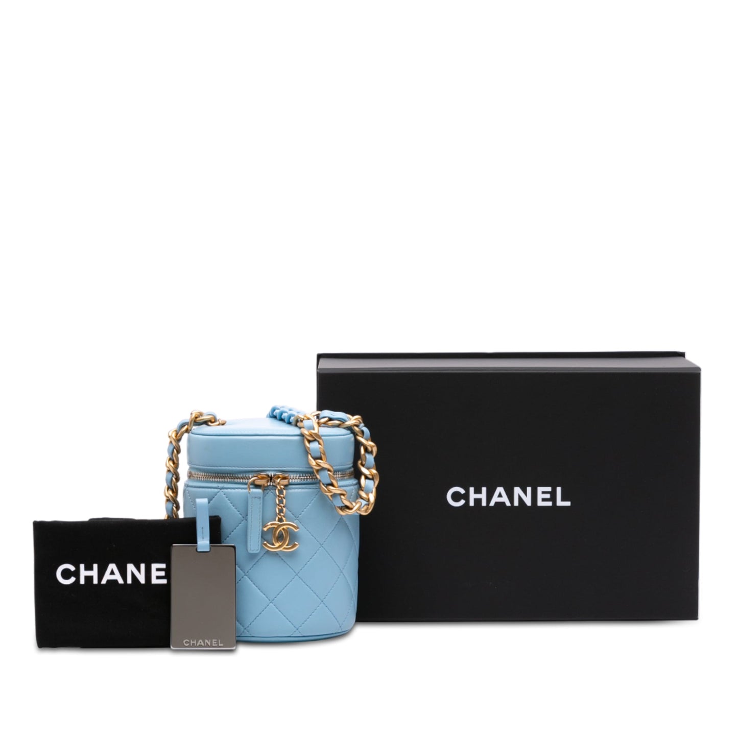 Chanel Mini CC Quilted Lambskin Vertical Vanity Case