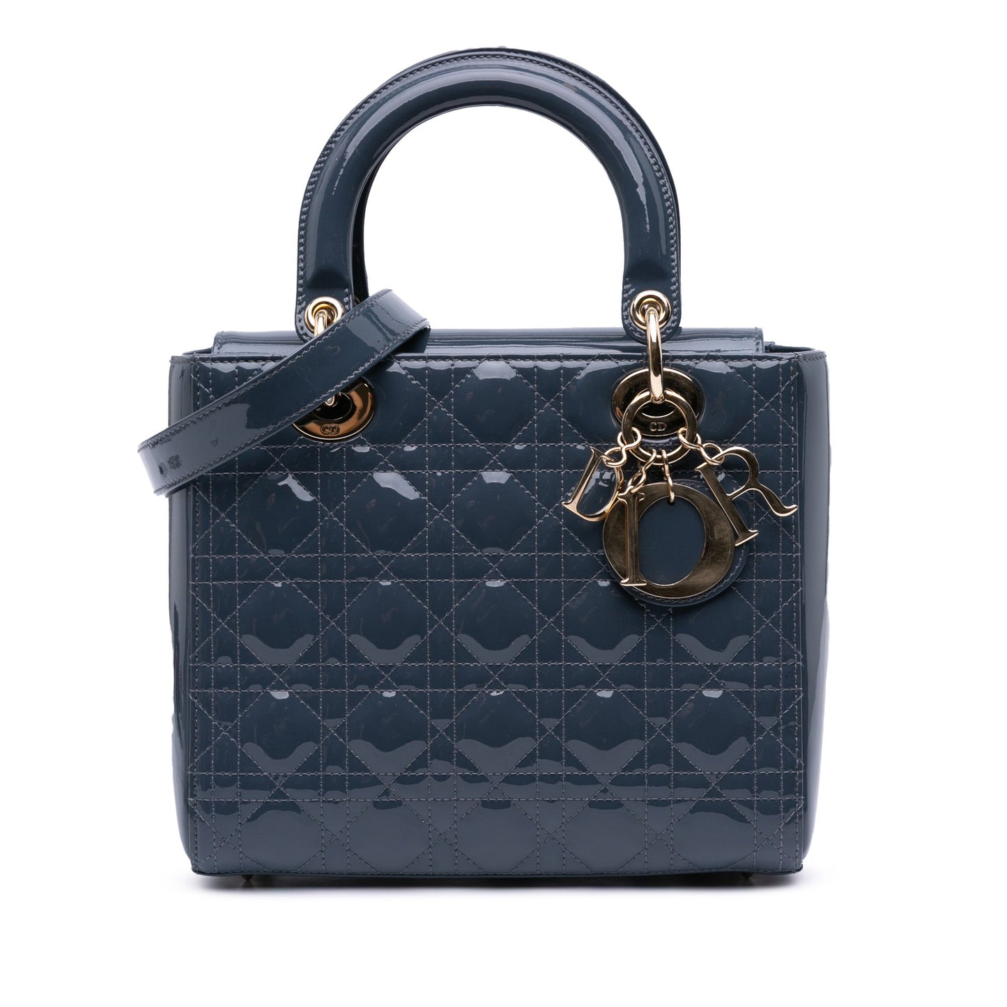 Dior Medium Patent Cannage Lady Dior