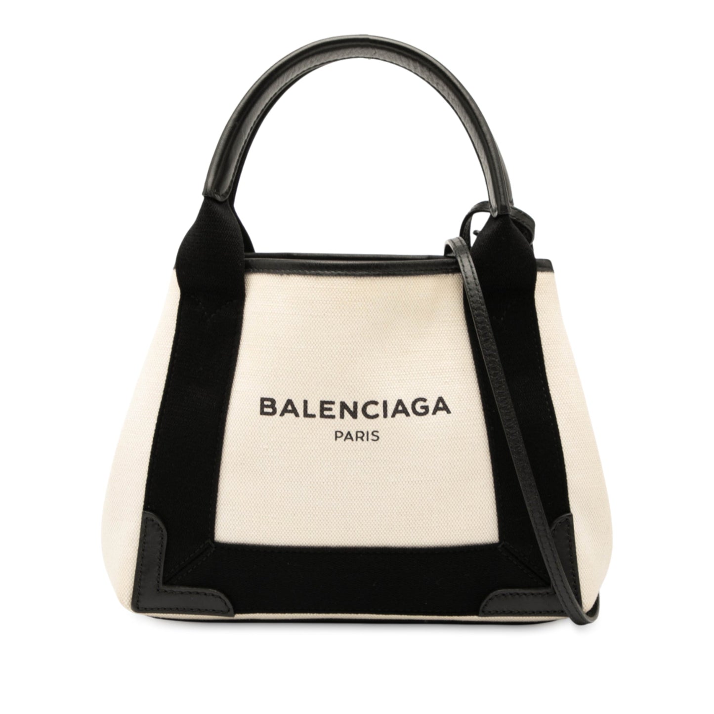 Balenciaga Canvas Navy Cabas XS