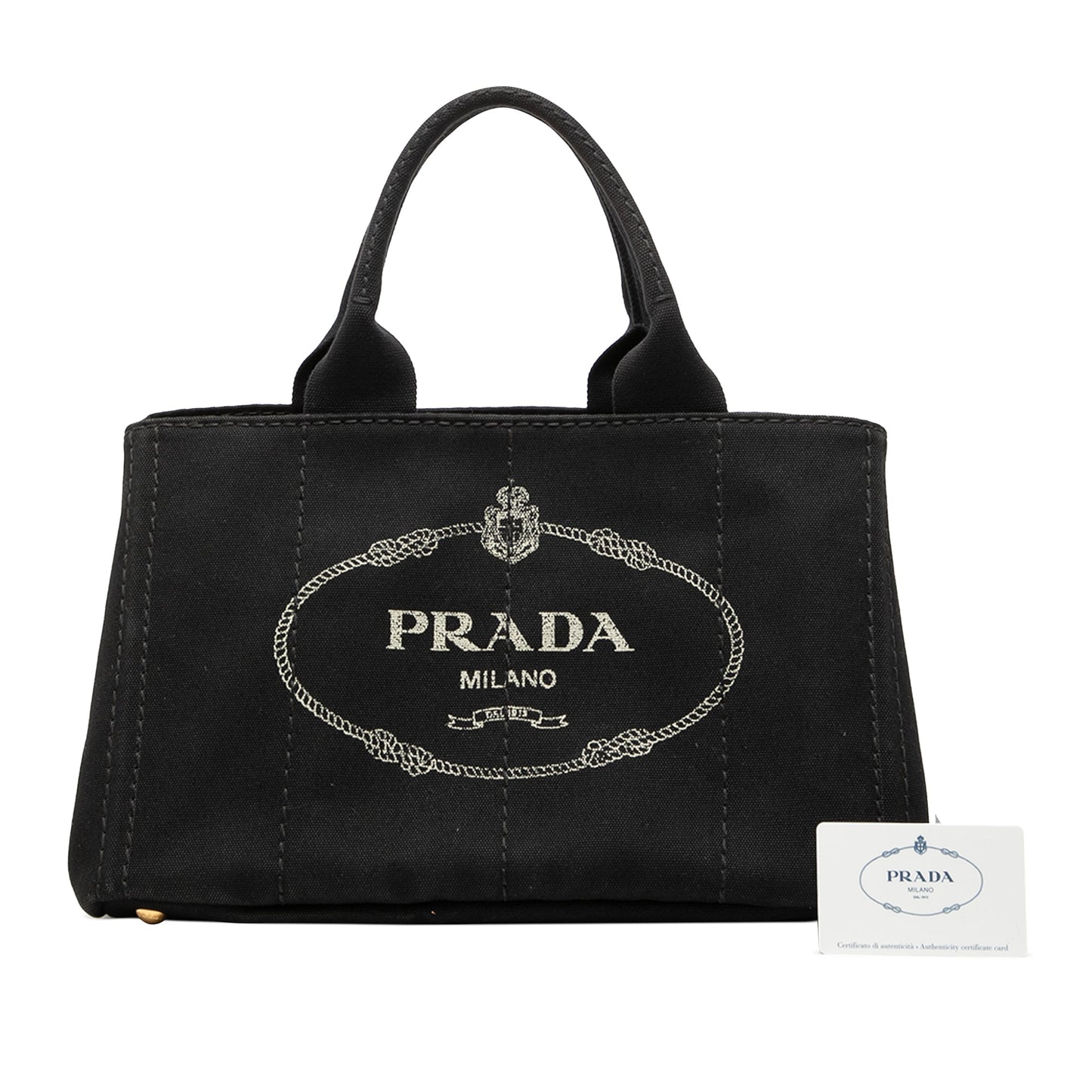 Prada Canvas Canapa Logo Satchel