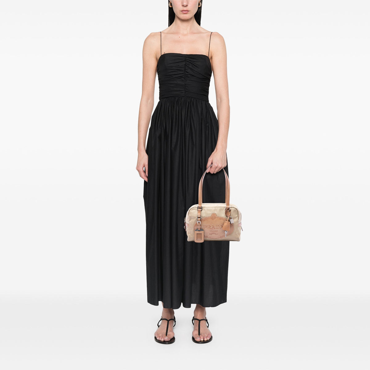 Prada Tessuto Canapa Logo Shoulder Bag