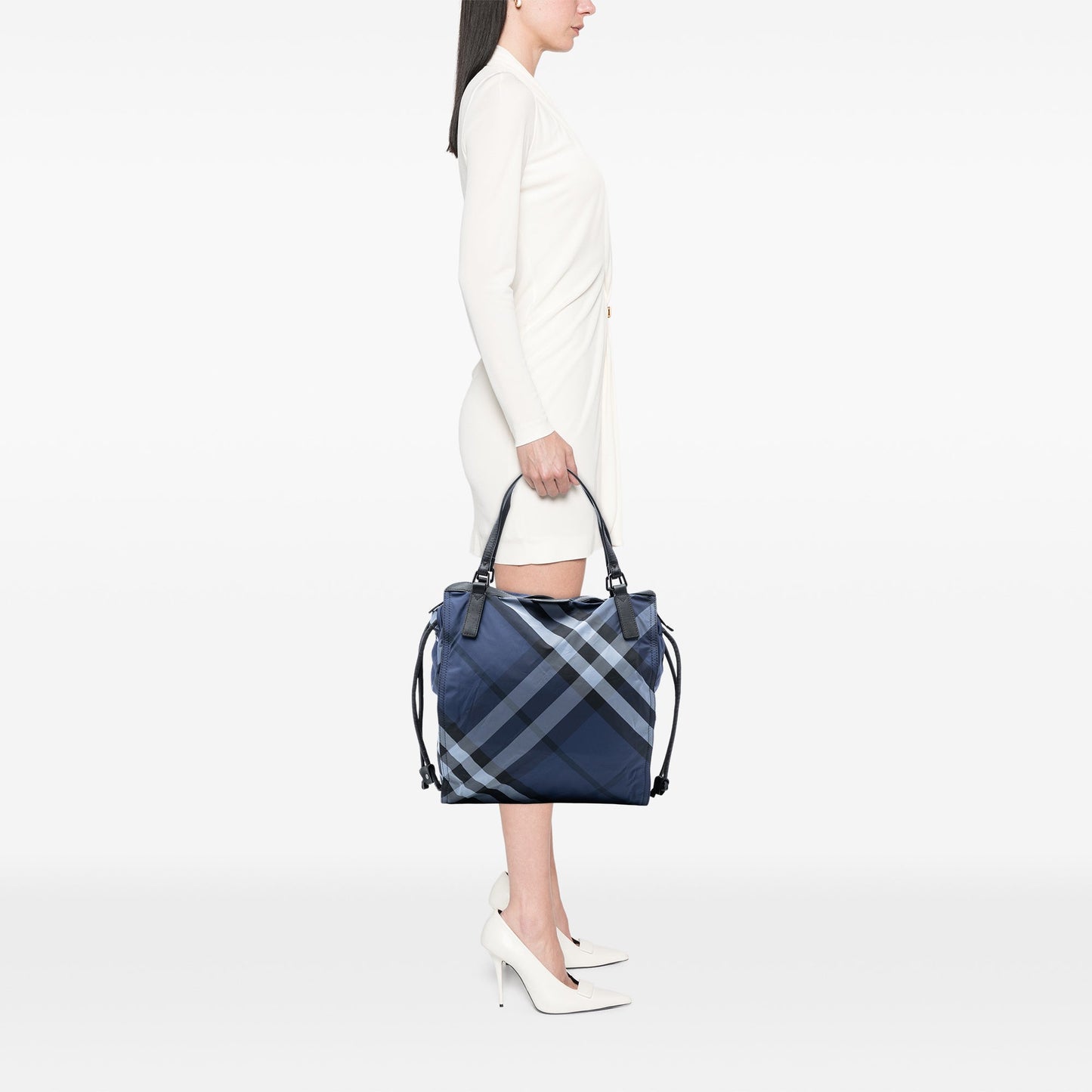 Burberry Supernova Check Nylon Buckleigh Tote