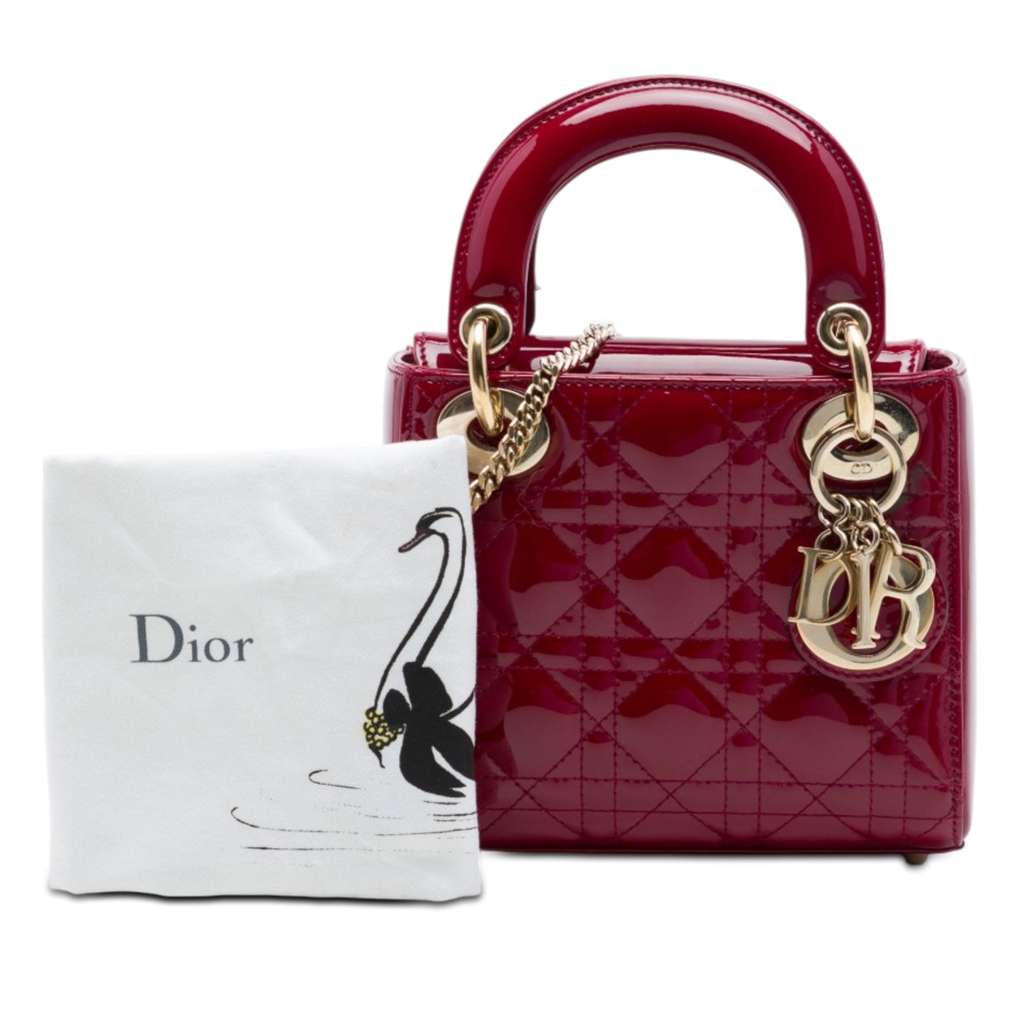 Dior Mini Patent Cannage Lady Dior