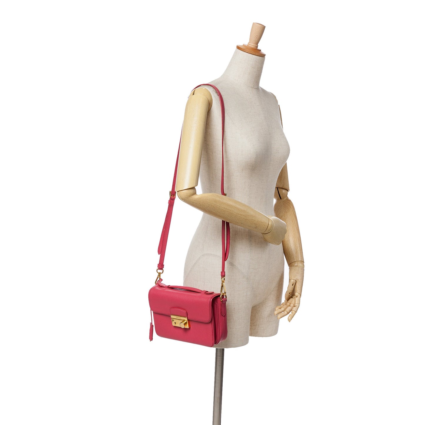 Prada Saffiano Sound Lock Satchel