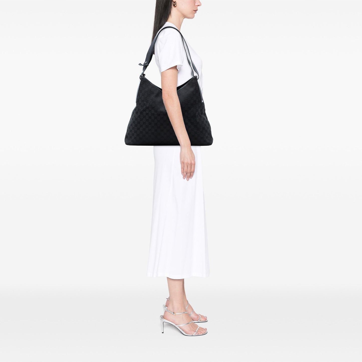 GG Canvas Piston Shoulder Bag