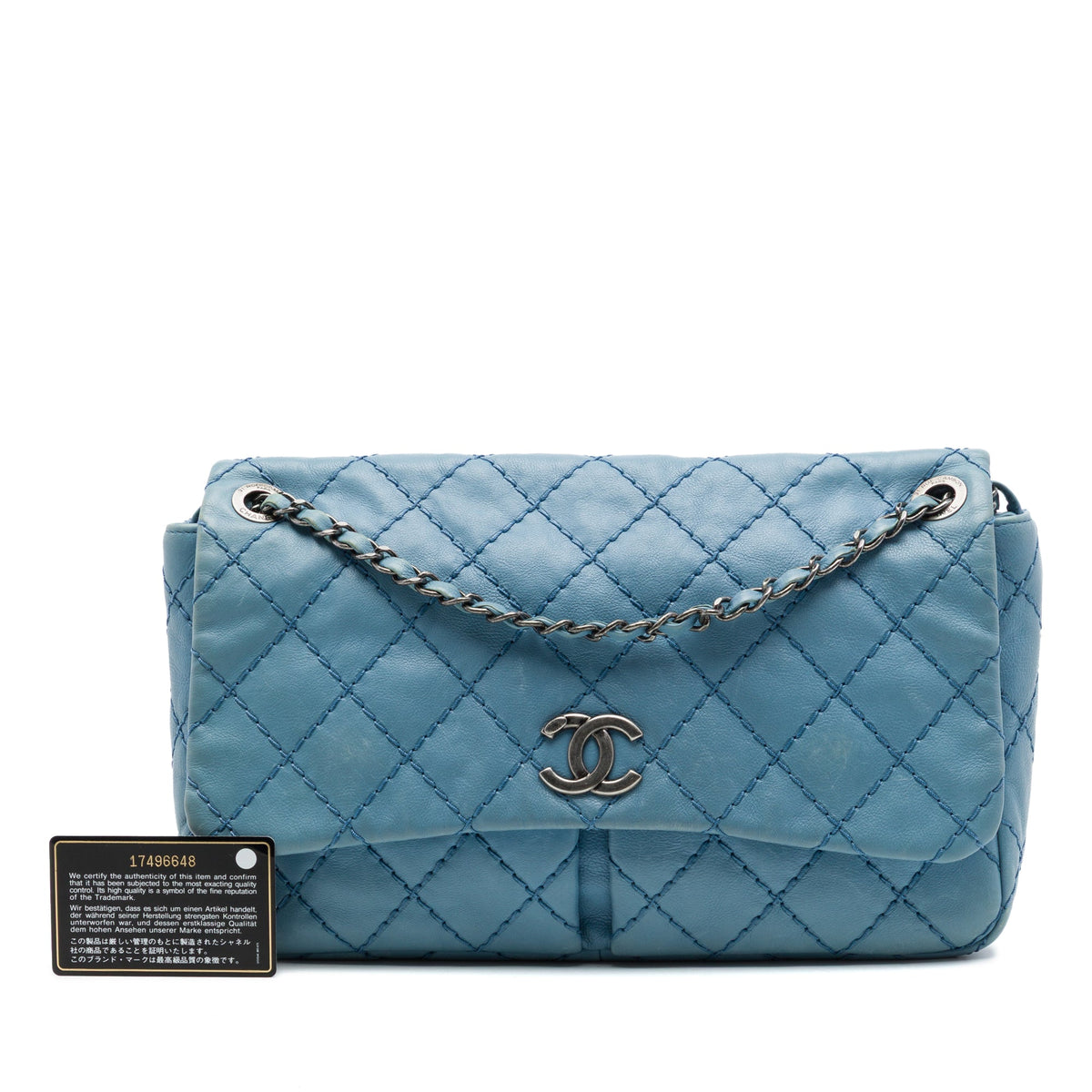 Chanel Medium Quilted Calfskin Natural Beauty Split Pocket Flap