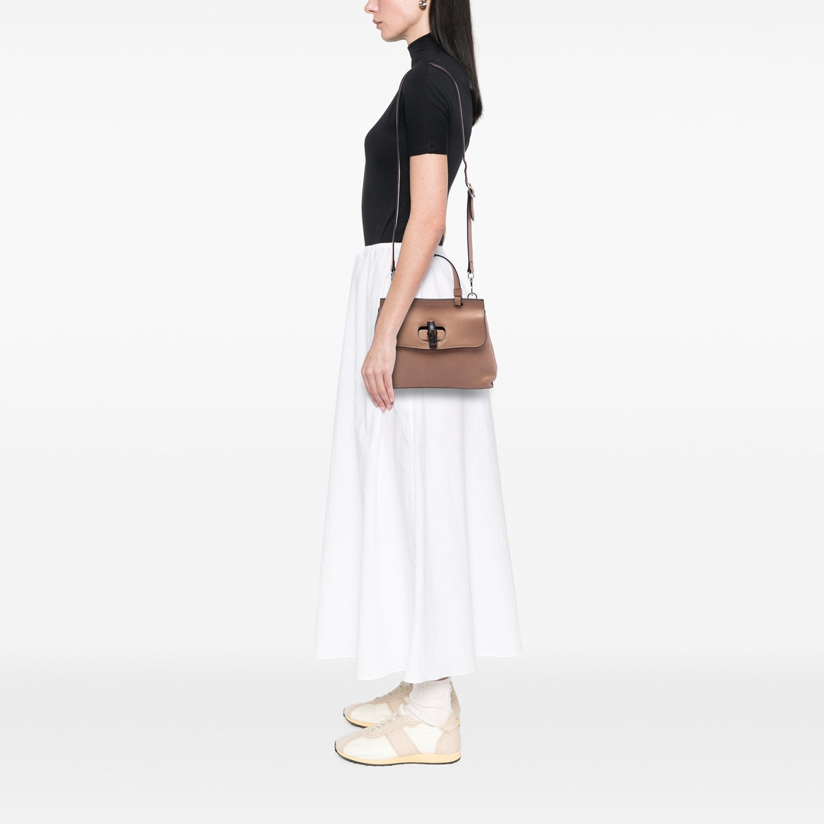 Gucci Small Calfskin Bamboo Daily Satchel