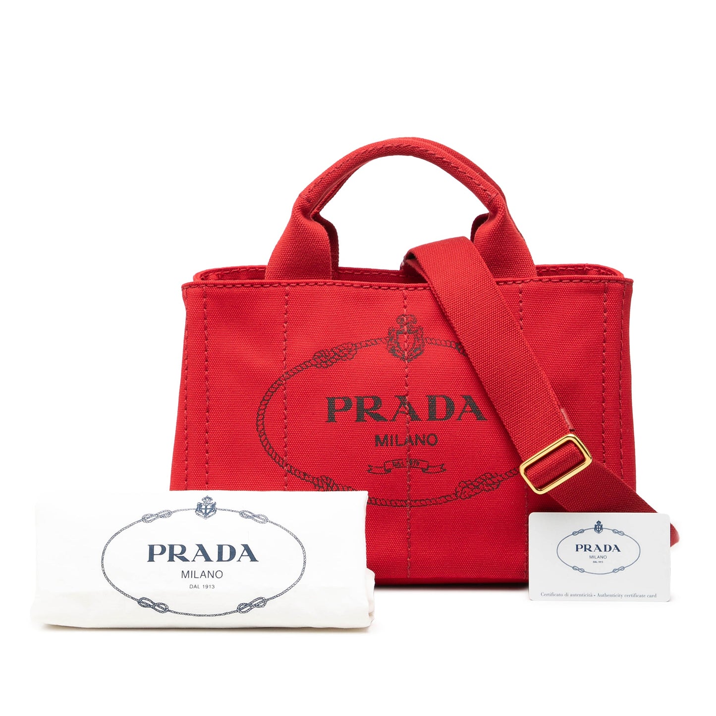 Prada Small Canvas Canapa Logo Satchel