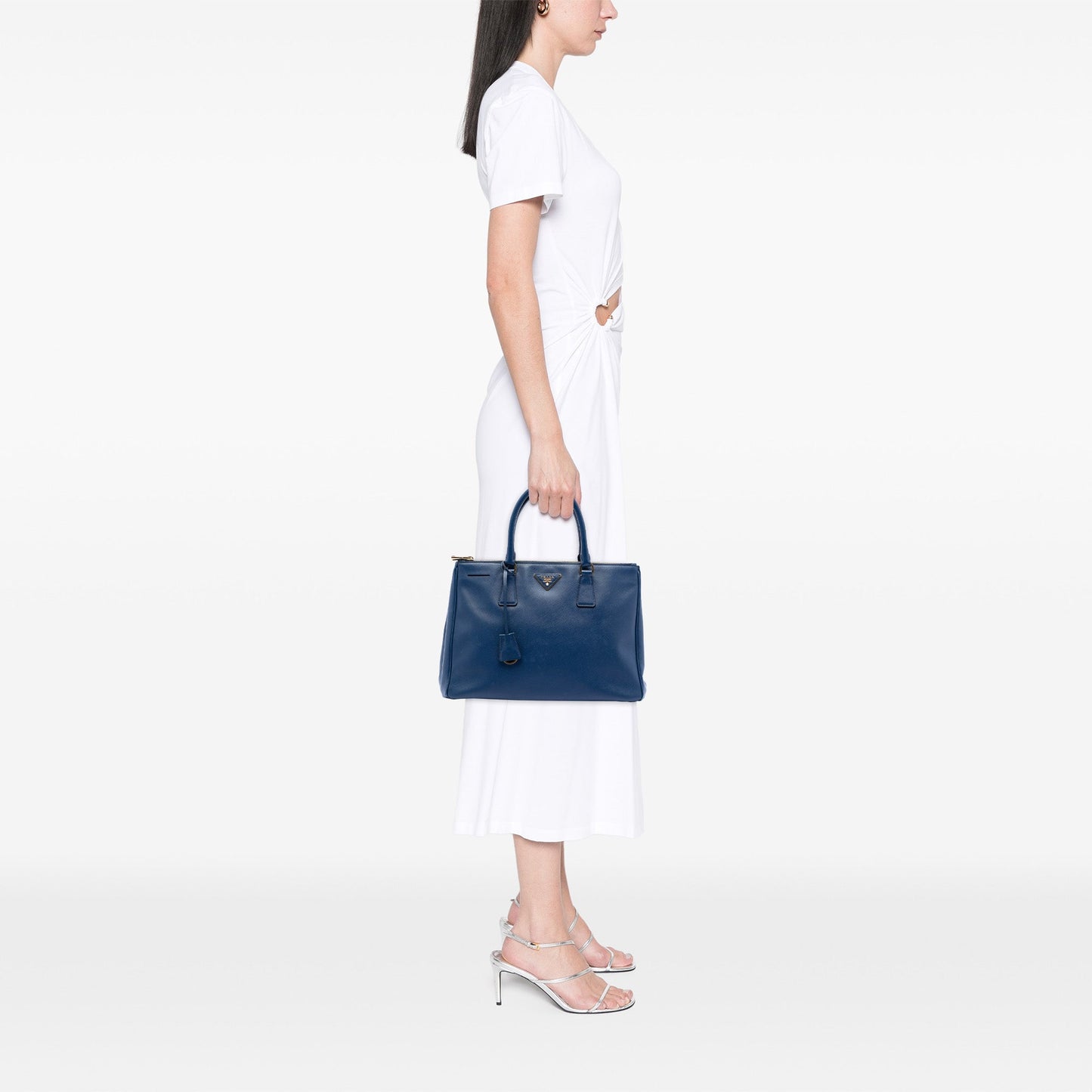 Prada Medium Saffiano Lux Galleria Double Zip Satchel