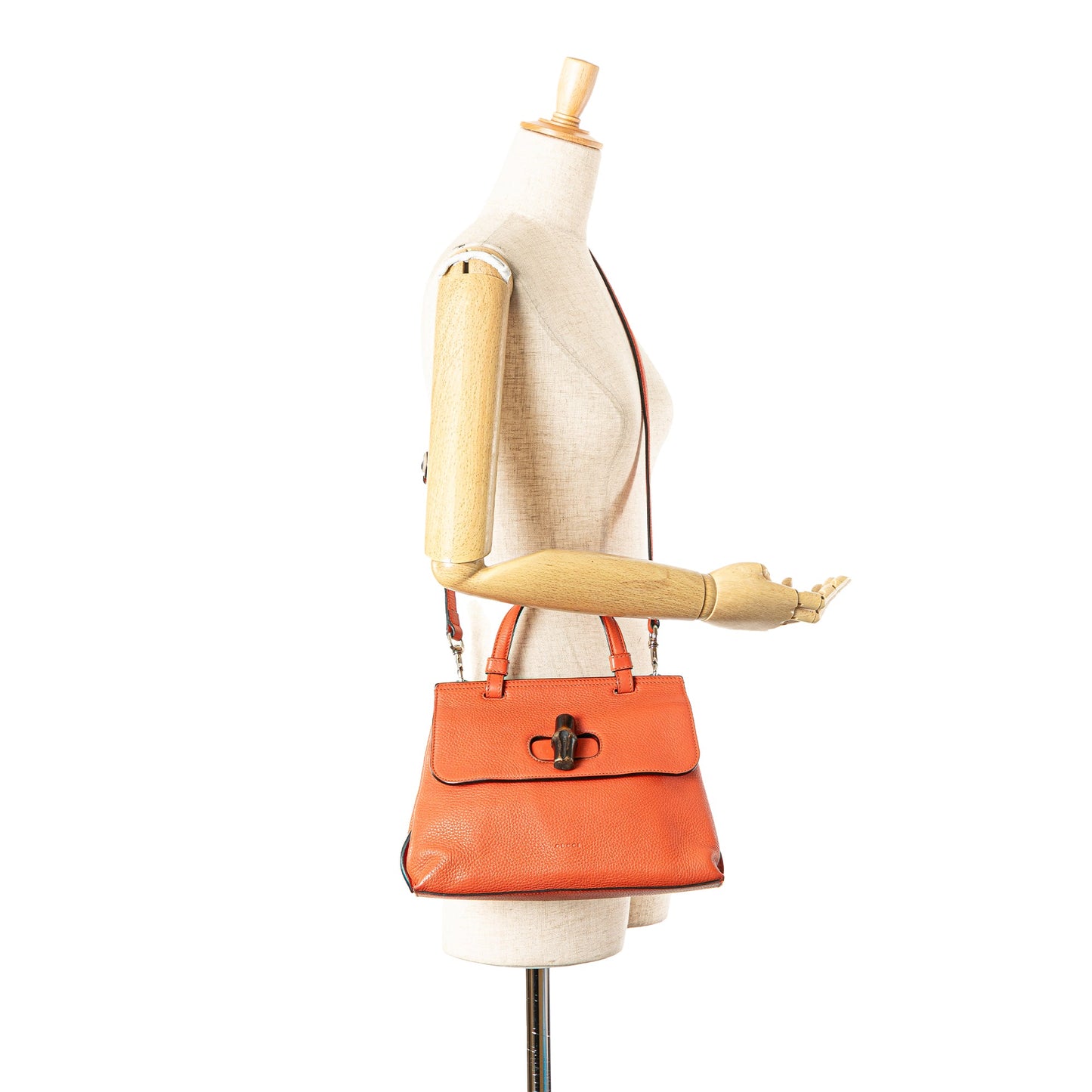 Gucci Small Calfskin Bamboo Daily Satchel