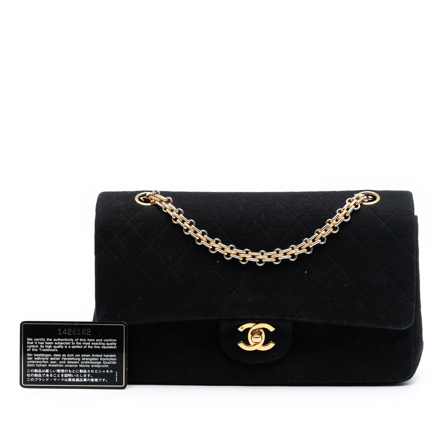 Chanel Medium Classic Jersey Bijoux Chain Double Flap