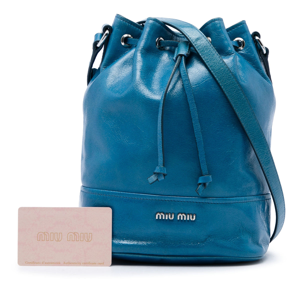 Miu Miu Leather Bucket Bag