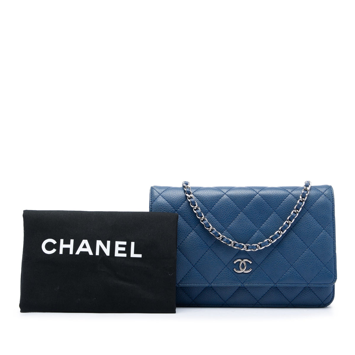 Chanel CC Quilted Caviar Wallet on Chain