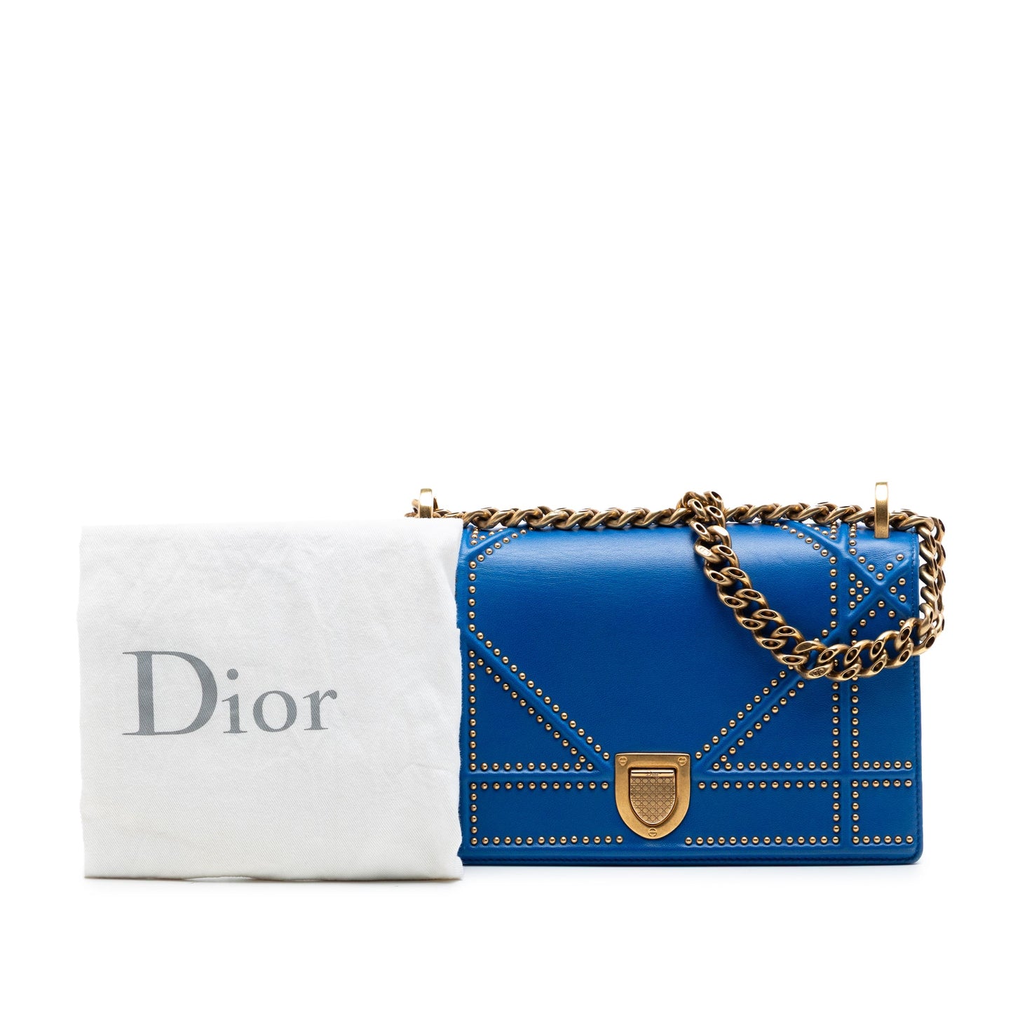 Dior Small Studded Lambskin Diorama Flap