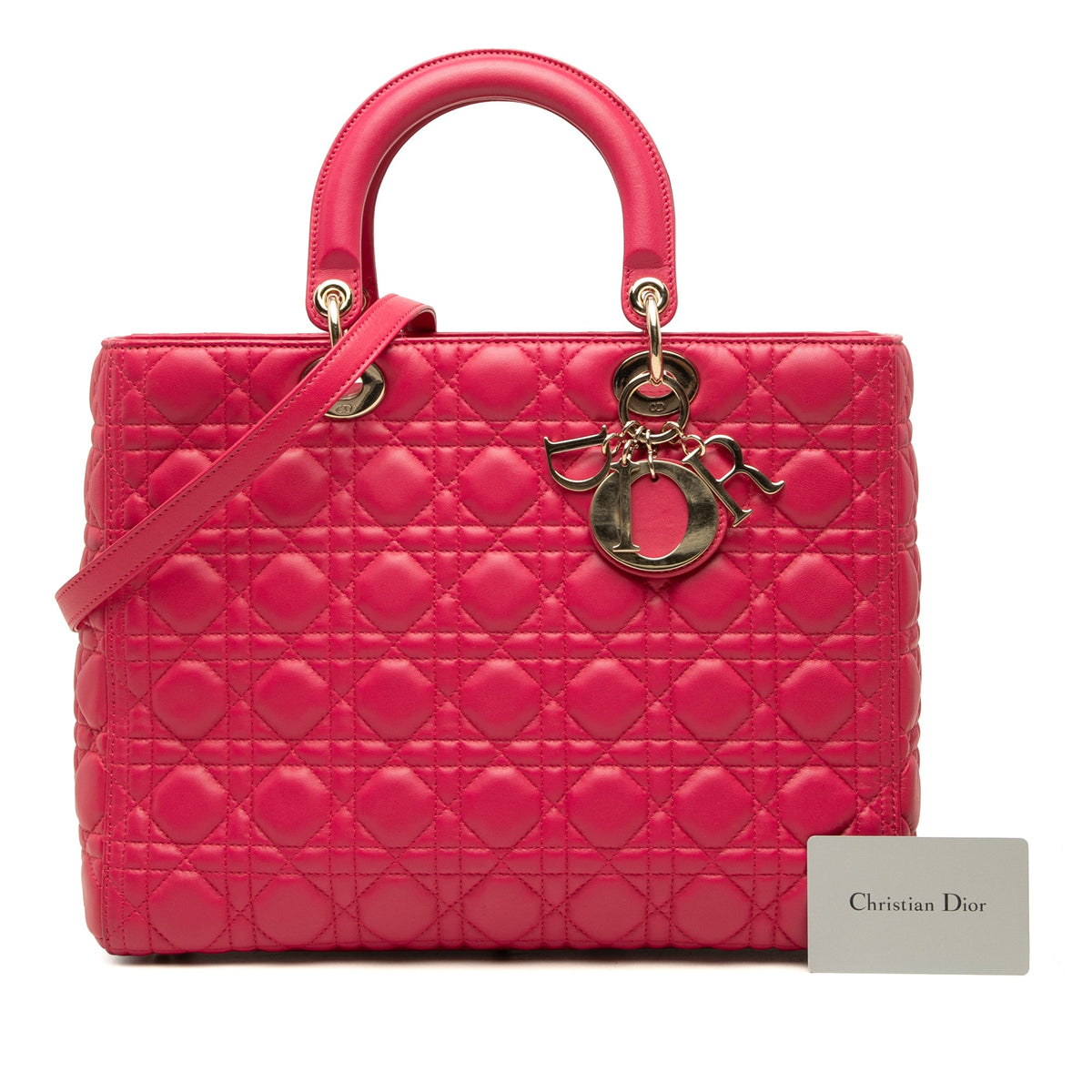 Dior Large Lambskin Cannage Lady Dior