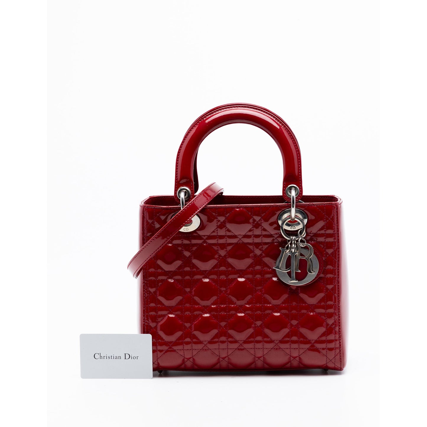 Dior Medium Patent Cannage Lady Dior